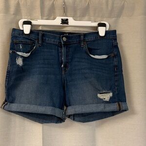 GAP Indigo Distressed Jean Shorts
